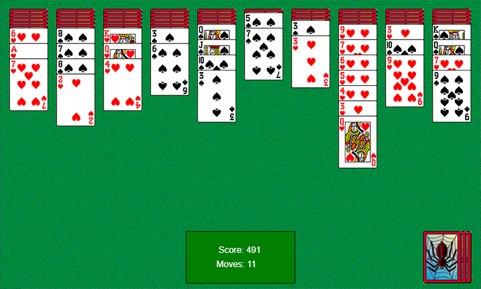 free online spider solitaire card game