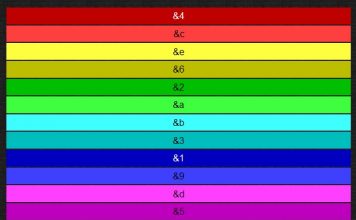 minecraft rainbow color code generator